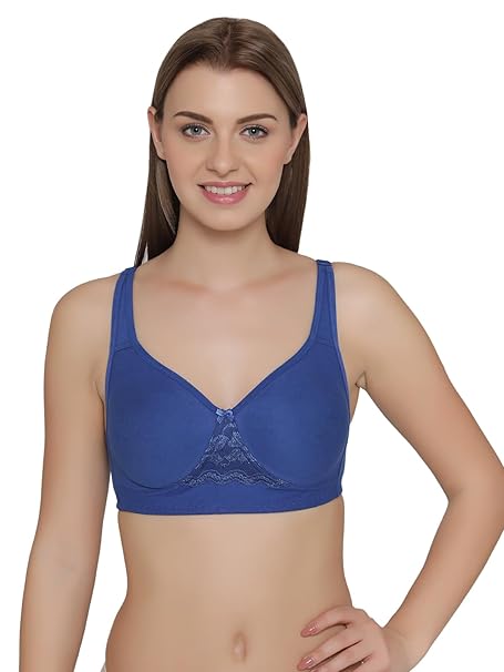 Clovia Women’s Cotton Padded Wire-Free Full-Coverage Bra – Soft Everyday Support